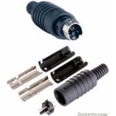 KLS1-294-M-03-B, Разъем mini DIN 3 pin  шт  пластик на кабель