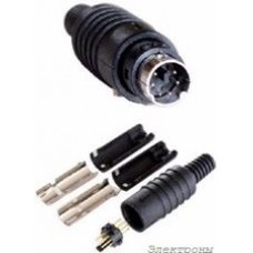 KLS1-294-M-06-B, Разъем mini DIN 6 pin  шт  пластик на кабель