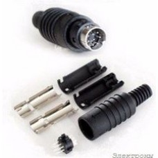 KLS1-294-M-08-B, Разъем mini DIN 8 pin  шт  пластик на кабель