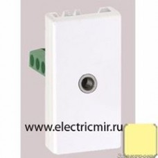 2701092-031 Разъем для наушников 3,5 мм  mini-jack  слоновая кость узкий Simon