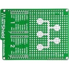 MIKROE-1154, mikroBUS Shield for mikromedia, Плата раширения для mikromedia bord с макетной областью и 2 разъема mikroBUS