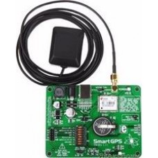 MIKROE-1381, SmartGPS Board, Отладочная плата для отладки приложений на базе модуля LEA-5S GPS/GALILEO фирмы u-blox