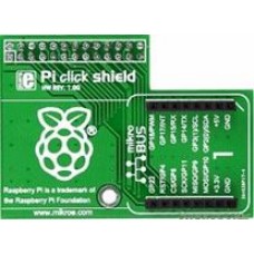 MIKROE-1513, Pi click shield - connectors soldered, Плата расширения для подключения модулей mikroElektronika серии click (mikroBUS) к Raspb