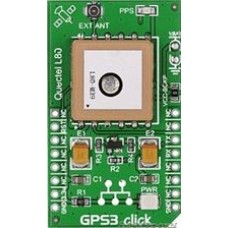 MIKROE-1714, Дочерняя плата, GPS3 Click, тонкий и высокочувствительный GPS модуль Quectel L80, патч-антенна