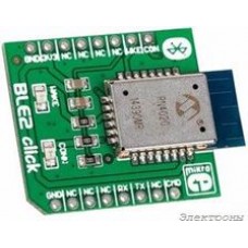 MIKROE-1715, Дочерняя плата, BLE2 Click, модуль RN4020 Bluetooth 4.1, встроенный TCP/IP стек, печатная антенна