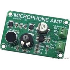 MIKROE-333, Microphone AMP Board, Оценочная плата усилителя мощности LM386