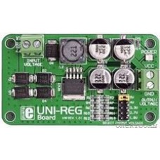 MIKROE-482, UNI-REG Board, Встраиваемый стабилизатор напряжения, Uвх=7-23VAC/9-32VDC, Uвых=5В/4В/3.3В/2.7В/1.8В