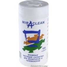 24099  Miraclean , Салфетки влажные чистящие для мониторов и телевизоров (туба)