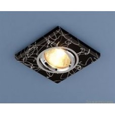 Точечный светильник квадратный 2080 BK/SL (черный/серебро)