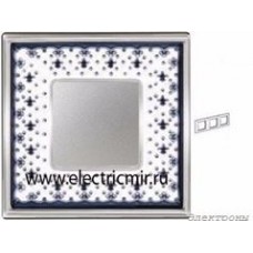 FD01343NECB Рамка на 3 поста BLACK LYS Bright Chrome PORCELAIN