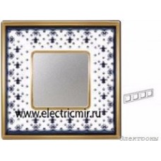 FD01344NEOB Рамка на 4 поста BLACK LYS Bright Gold PORCELAIN