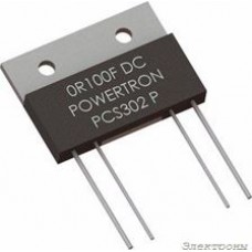 PCS 302 0R100 S 1%, Резистор в сквозное отверстие, 0.1 Ом, PCS 302 Series, 300 В, Металлическая Фольга, SIP, 30 Вт
