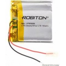 LP303030, Аккумулятор литий-полимерный (Li-Pol) 180мАч 3.7В, с защитой