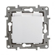 Legrand 672232 Розетка электрическая с заземлением и крышкой IP44 (безвинтовые зажимы) белый