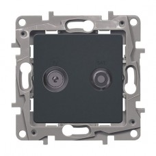 Legrand 672657 Розетка TV/SAT двухкабельная антрацит