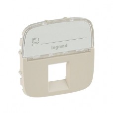 Legrand 755476 Лицевая панель RJ11/RJ45 розетки с держателем маркировки Valena Allure слоновая кость