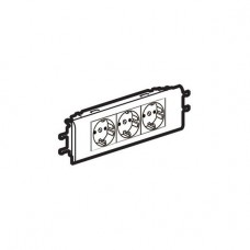 Legrand 77463 Розетка 3x2к+З немецкий стандарт Программа Mosaic для установки в кабель-канале