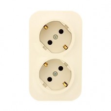 Legrand 782243 Розеточный блок 2x2К+З без шторок 16 A 250 В~ Quteo IP 20 слоновая кость