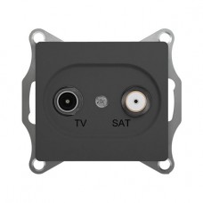 Механизм телевизионной оконечной розетки TV/SAT 1dB Schneider Electric GLOSSA, цвет антрацит