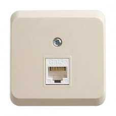 Розетка компьютерная RJ45 категория 5Е открытой установки Schneider Electric Этюд, цвет кремовый