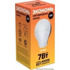 ECO-LED-GLS-E27-7W42(40), Лампа светодиодная 7Вт,220В