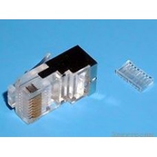 TP8P8C-S-P5, Вилка сетевая RJ45, 5 CAT, со вставкой, экранированная, для одножильного кабеля