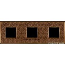 FD01323DBOB Рамка на 3 поста DECORBRASS Bright Gold TAPESTRY