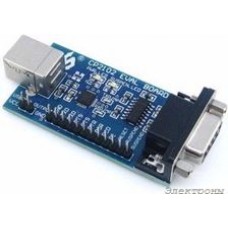 CP2102 EVAL BOARD, Оценочная плата на базе CP2102, USB, RS232, разъем DB9