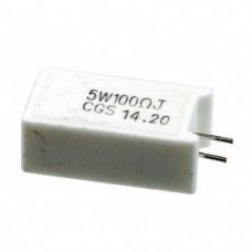 1623788-1, Res Wirewound 100 Ohm 5% 5W ±300ppm/C Ceramic RDL Loose