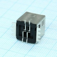 1734517-1, Разъем USB, Тип B, USB 2.0, розетка, 4 контакта, SMD