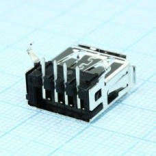 292303-1, Разъем USB тип А, розетка на плату угловая, 4 контакта 2.0