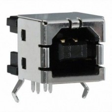 292304-1, Разъем USB, Тип B, USB 2.0, розетка угловая, 4 контакта