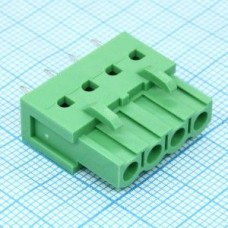 2EDGB-5.08-04P-14-00AH, Блок клеммный соединительный вертикальный 4 контакта шаг 5.08мм на плату