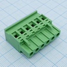 2EDGKA-5.08-06P-14-00AH, Разъемный клеммный блок 6 контактов шаг 5.08мм