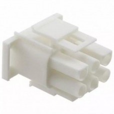 350715-4, Корпус разъема Universal MATE-N-LOK, вилка 6PIN, Matrix (Nylon, UL 94V-0) без контактов