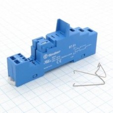 97.51SMA, Розетка с безвинтовыми клеммами (пружинный зажим) для реле 46.61; применяются модули 86.30, 99.02; в комплекте металлическая клипса 097.71; версия: синий цвет