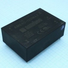 AME40-12DMAZ, AC-DC, 40Вт, два выхода ±12В/±1,66A, вход 90…260V AC, 47…440Гц / 120...370V DC, изоляция 4000V AC, в кожухе 65х46х21мм, -40…+80°С