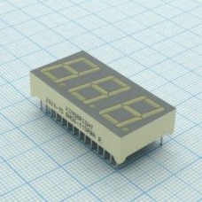 BA56-11SYKWA, 3-х разрядный индикатор/14.22мм/желтый/590нм/21-39мкд