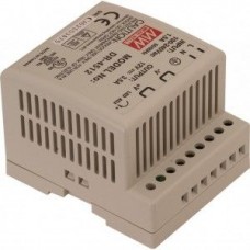 DR-4512, Преобразователь AC-DC на DIN-рейку  45Вт, выход 12В/3.5A, рег. вых=±10%Uном, вход 85…264V AC, 47…63Гц /120…370В DC, изоляция 3000В AC, в кожухе  78х93х56мм, -10…+50°С