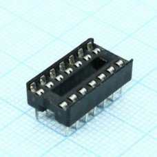 DS1009-14AT1NX-0A2, DIP-панель под микросхему 14pin, шаг 2.54мм, ширина 7.62мм