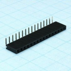 DS1024-1X16R2, гнездо на плату угловое (шаг 2.54 мм) 16 контактов