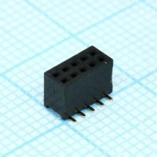 DS1065-05-2X5S8BSXB, Гнездо на плату 2х5 контактов шаг 1.27мм SMD