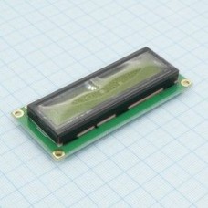 E05-ЖК индикатор 16х2 символов желтый --, LCD 16pin