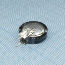 EECS5R5V155, Ионистор стандартный мини 5,5V, 1,5F, -25...+70°C, 1000h, 19x5.5mm, вертикального исполнения