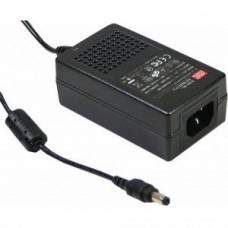 GS25A12-P1J, AC-DC, 25Вт, вход 90...264B AC 47...63 Гц, 135...370B DC, выход 12B/2.08A, изоляция 3000B AC, 93x54x36мм, 0...+50°С, сетевой разъём IEC320-C14, выходной разъем 11, диам. 5.5х2.1мм