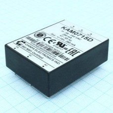 KAM0715D, AC-DC, 7Вт, выход +-15В/+-0.25A, вход 85…265V AC, 47…63Гц / 120...370V DC,  изоляция 3000V AC, в кожухе 58х45х19мм, -20…+50°С