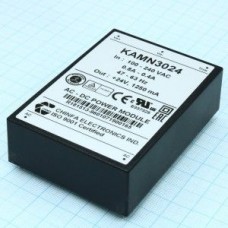 KAMN3024, AC-DC, 30Вт, выход 24В/1.3A, рег. вых=±10%Uном, вход 85…265V AC, 47…63Гц / 120...370V DC,  изоляция 3000V AC, в кожухе 76х51х23мм, -20…+50°С