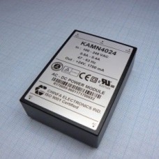 KAMN4024, AC-DC, 40Вт, выход 24В/1.7A, рег. вых=±10%Uном, вход 85…265V AC, 47…63Гц / 120...370V DC,  изоляция 3000V AC, в кожухе 76х51х23мм, -20…+50°С