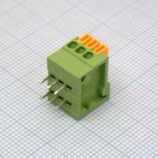 KF141R-2.54-03P -14, Нажимной безвинтовой клеммный блок на 3 контакта. Зажим типа торцевой контакт.
