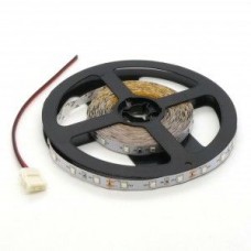 LED-лента 3528 G/ 60 чипов/1м/12V, самоклеящаяся / зелёная / 60 чип диодов 3528 на метр / потребляемая мощность 4,8 Вт/м / 8мм